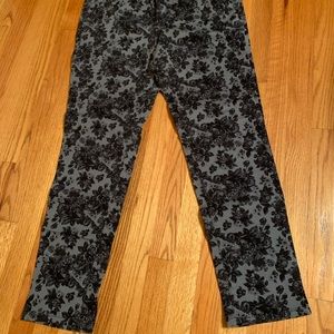 Style & Co Gray with black flowers Jeans size 12